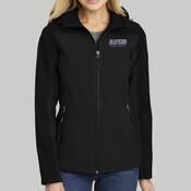 L335  -- Ladies Hooded Core Soft Shell Jacket